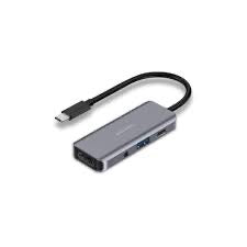 Porodo 4in1 hdmi 4k usb-c hub 5gbps data transfer