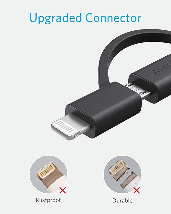 Anker PowerLine II Câble de charge 3-en-1 (USB-C, Micro-USB, Lightning)