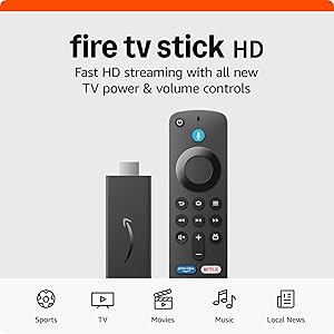 Amazon Fire TV Stick HD (2024) avec 8 Go de stockage et Wi‑Fi 5