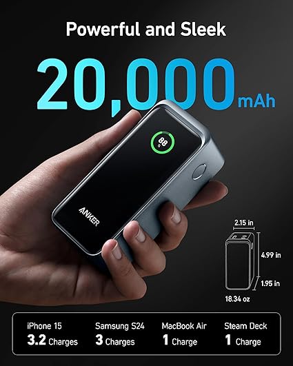 Anker Prime 200W avec Affichage Intelligent – Chargeur Rapide Haute Puissance