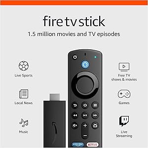 Amazon Fire TV Stick 4K (2ᵉ génération) avec télécommande vocale Alexa (3ᵉ génération) – Wi‑Fi 6