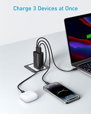 Anker Chargeur 3 Ports 67W – Adaptateur Rapide