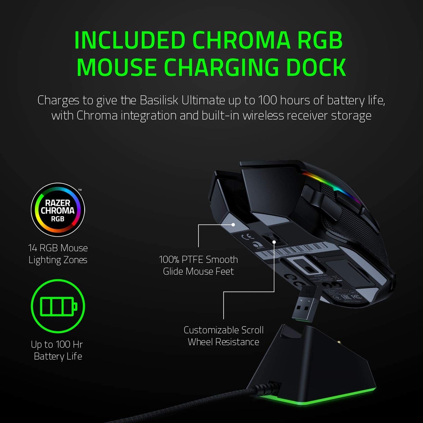 MOUSE GAMING RAZER BASILISK ULTIMATE