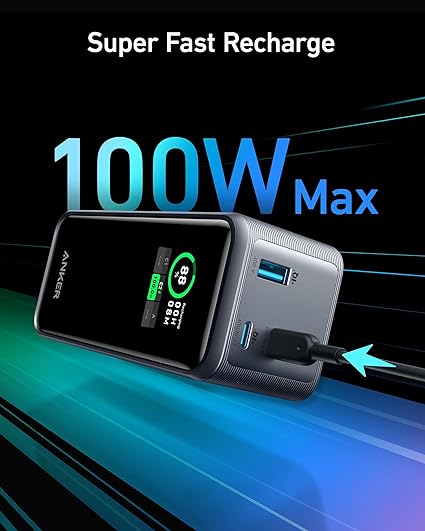 Anker Prime 200W avec Affichage Intelligent – Chargeur Rapide Haute Puissance