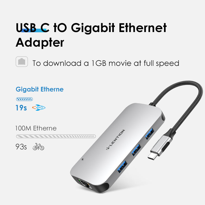 LENTION USB C DIGITAL AV MULTIPORT ADAPTER CE57SE