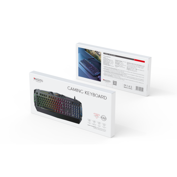 YESIDO Clavier de jeu LED KB21