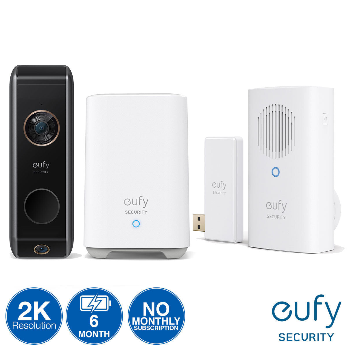 Eufy 2k Full Hd Doorbell Dual Camera Double Security