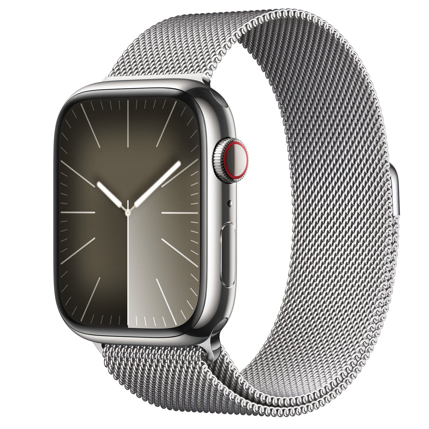Original band silver milanese loop stainless steel apple watch 45mm