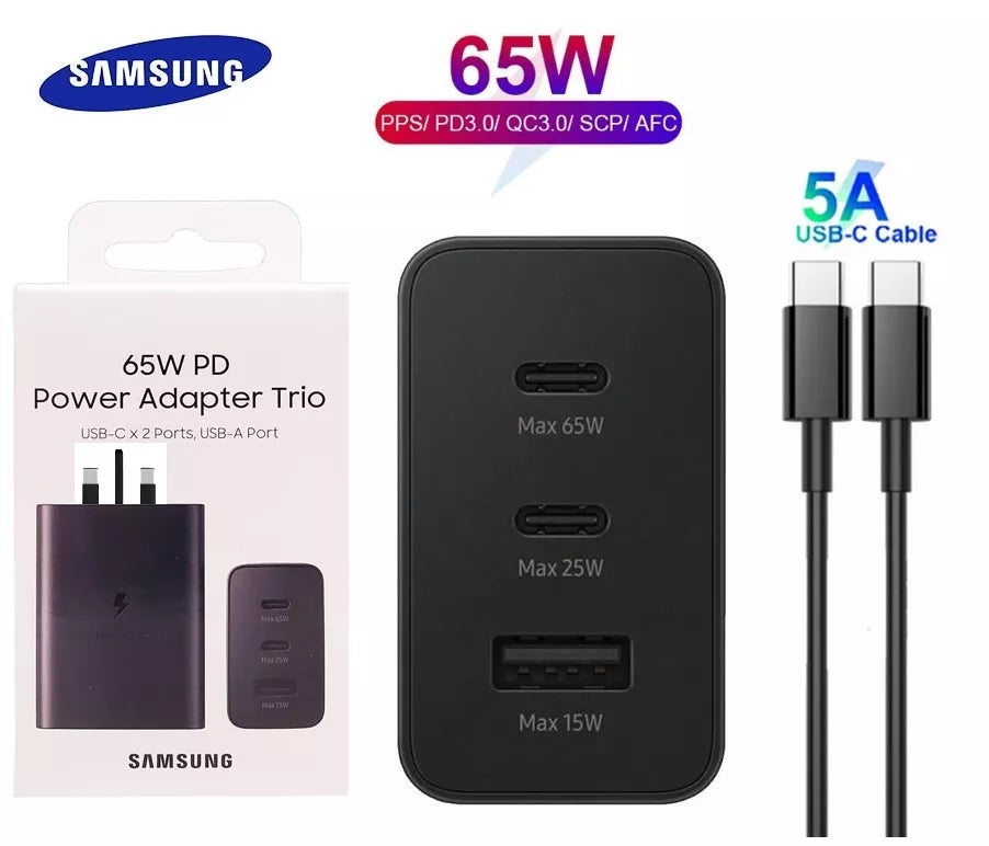 Samsung 65w pd power adapter trio