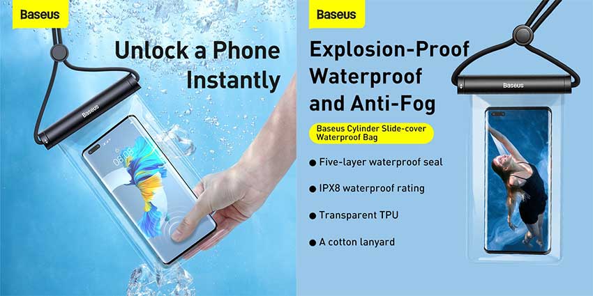 BASEUS CYLINDER SLIP COVER WATERPROOF BAG CODE M