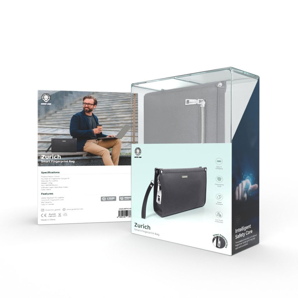 Green Lion Zurich Pochette intelligente pour empreintes digitales