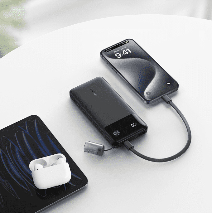Anker 10 000 mAh 22,5W avec écran digital Batterie Externe