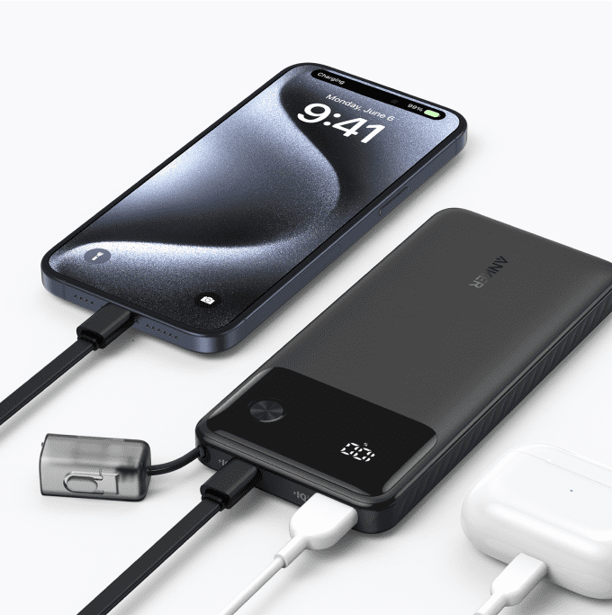 Anker 10 000 mAh 22,5W avec écran digital Batterie Externe