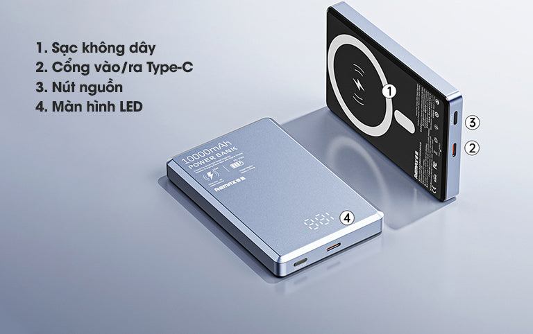 REMAX POWER BANK WIRELESS 10000MAH 20W RPP-109