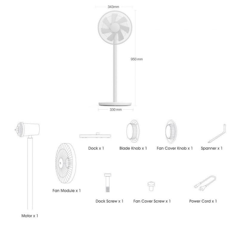 MI SMART STANDING FAN 1X