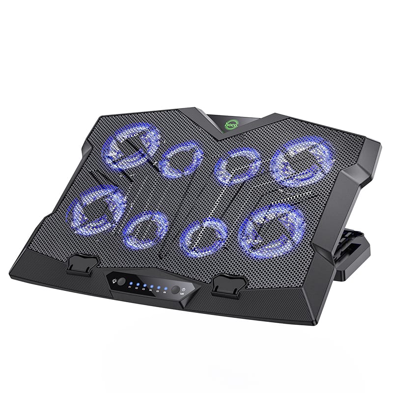 Hoco Refroidisseur pour ordinateur portable à 8 ventilateurs avec réglage du flux d'air sur 6 niveaux (GM27)