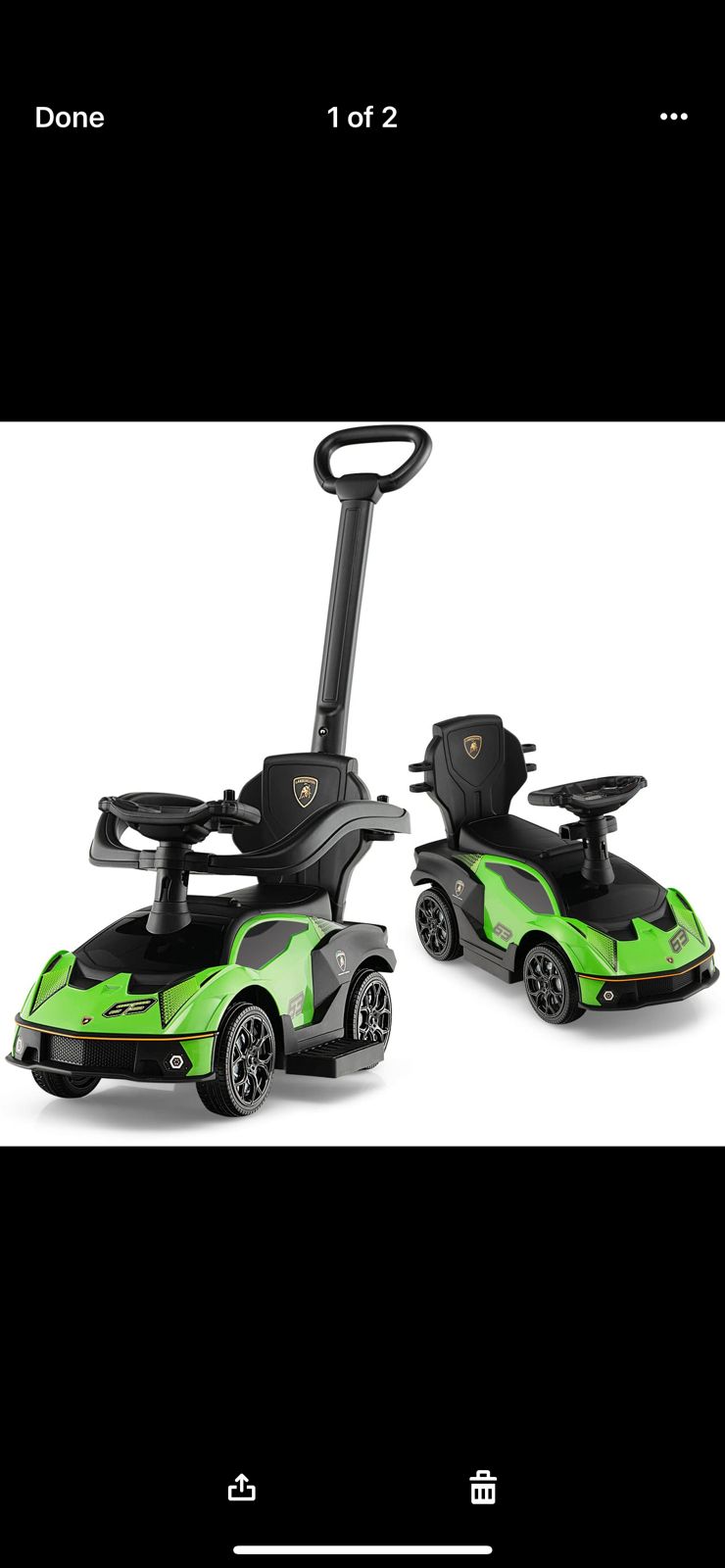 Car Kids Lamborghini Foot To Floor with handle
