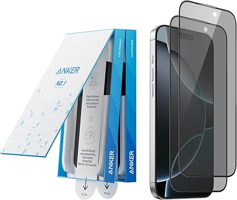 Anker Easy Fit Privacy Protecteurs d’Écran et de Lentille de Caméra (2 pièces) Kit
