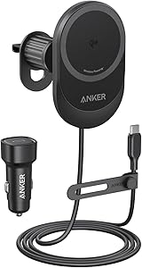 Anker MagGo 15W Chargeur sans fil Snap To Fast Charge avec adaptateur voiture