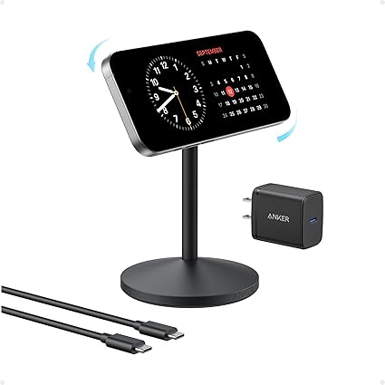 Anker MagGo Qi2 15W avec Câble USB-C Support de Charge Sans Fil