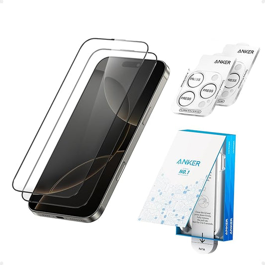 Anker Easy Fit HD Kit – Protecteurs d’Écran et Lentille de Caméra (2 pièces)
