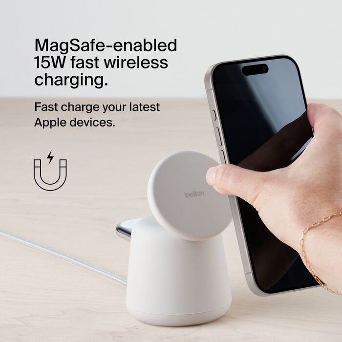 Belkin Boost Charge pro 2 in 1 wireless Charging Dock With magsafe 15w
