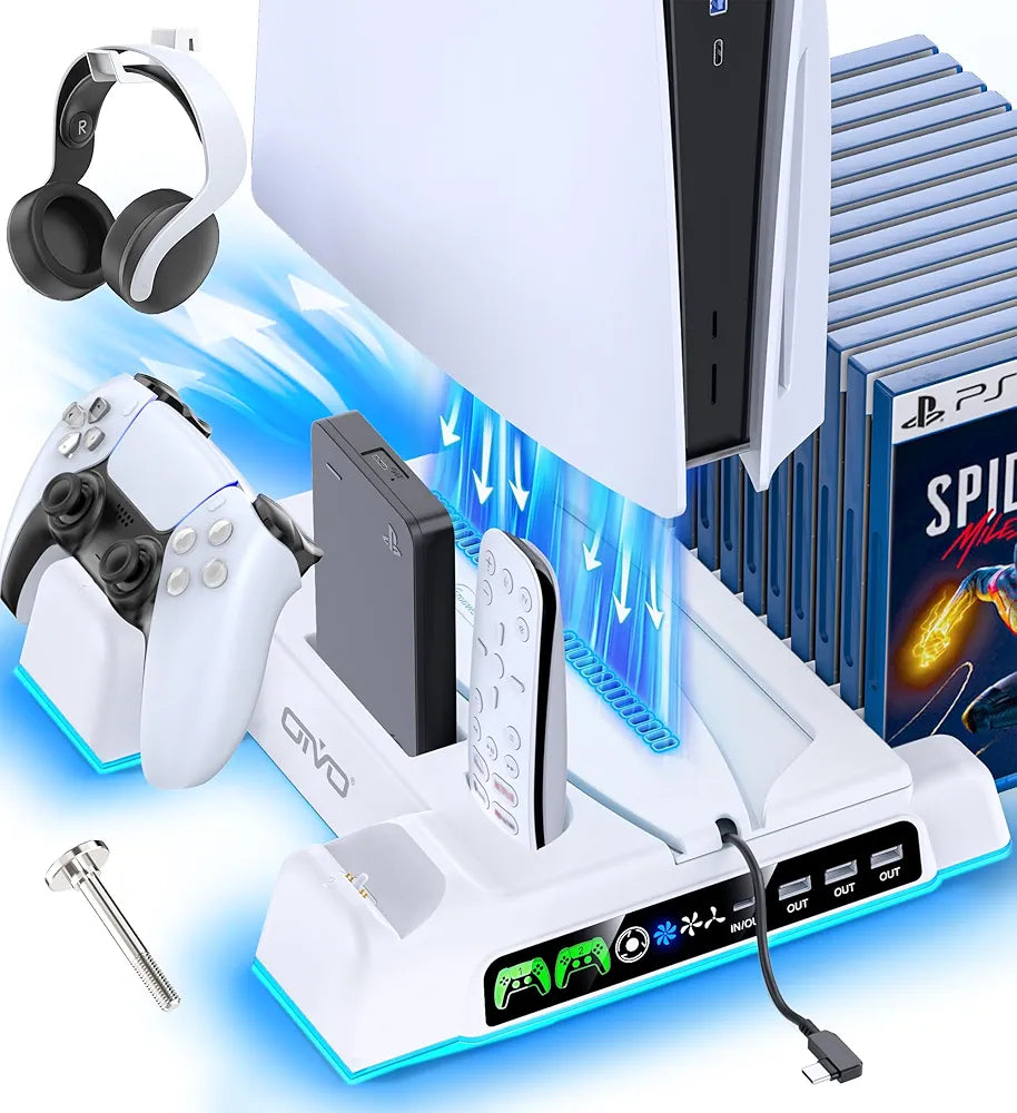 Oivo Support de refroidissement pour PS5 avec chargeur de manette