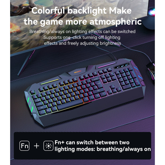 YESIDO Clavier de jeu LED KB21