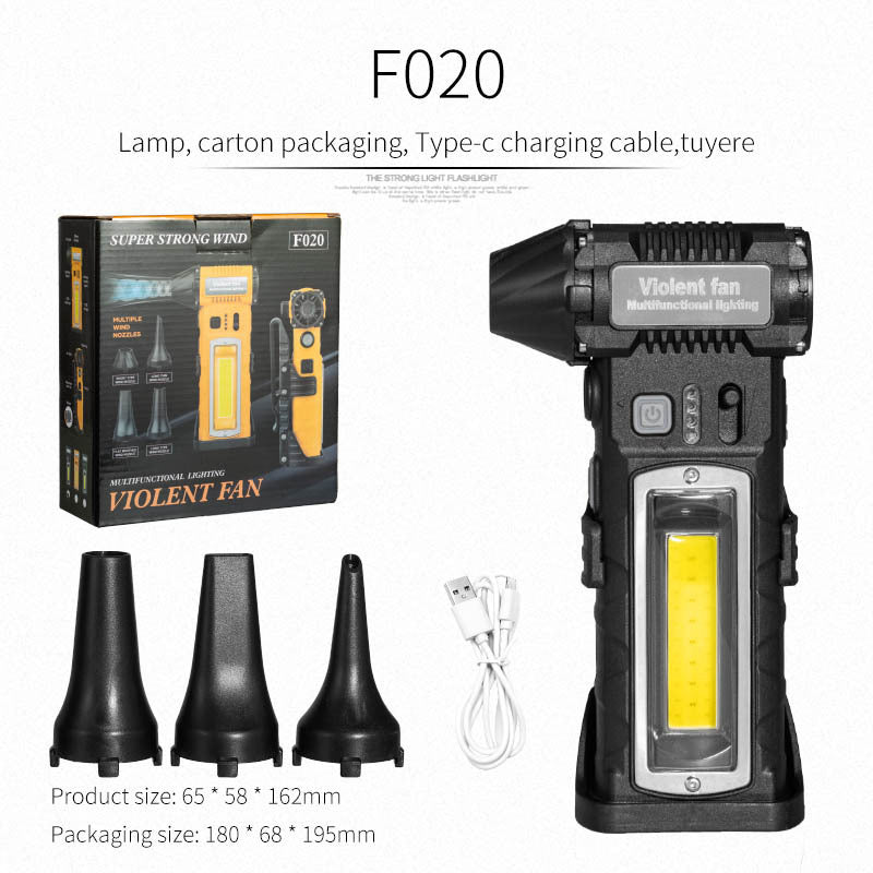 Super Strong Wind Éclairage multifonctionnel Ventilateur VIOLENT F020