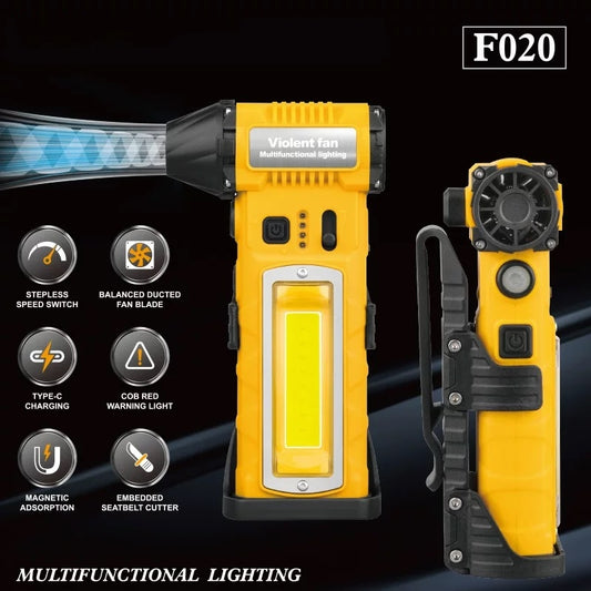 Super Strong Wind Éclairage multifonctionnel Ventilateur VIOLENT F020