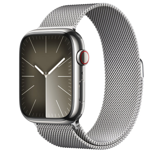 Original band silver milanese loop stainless steel apple watch  45mm