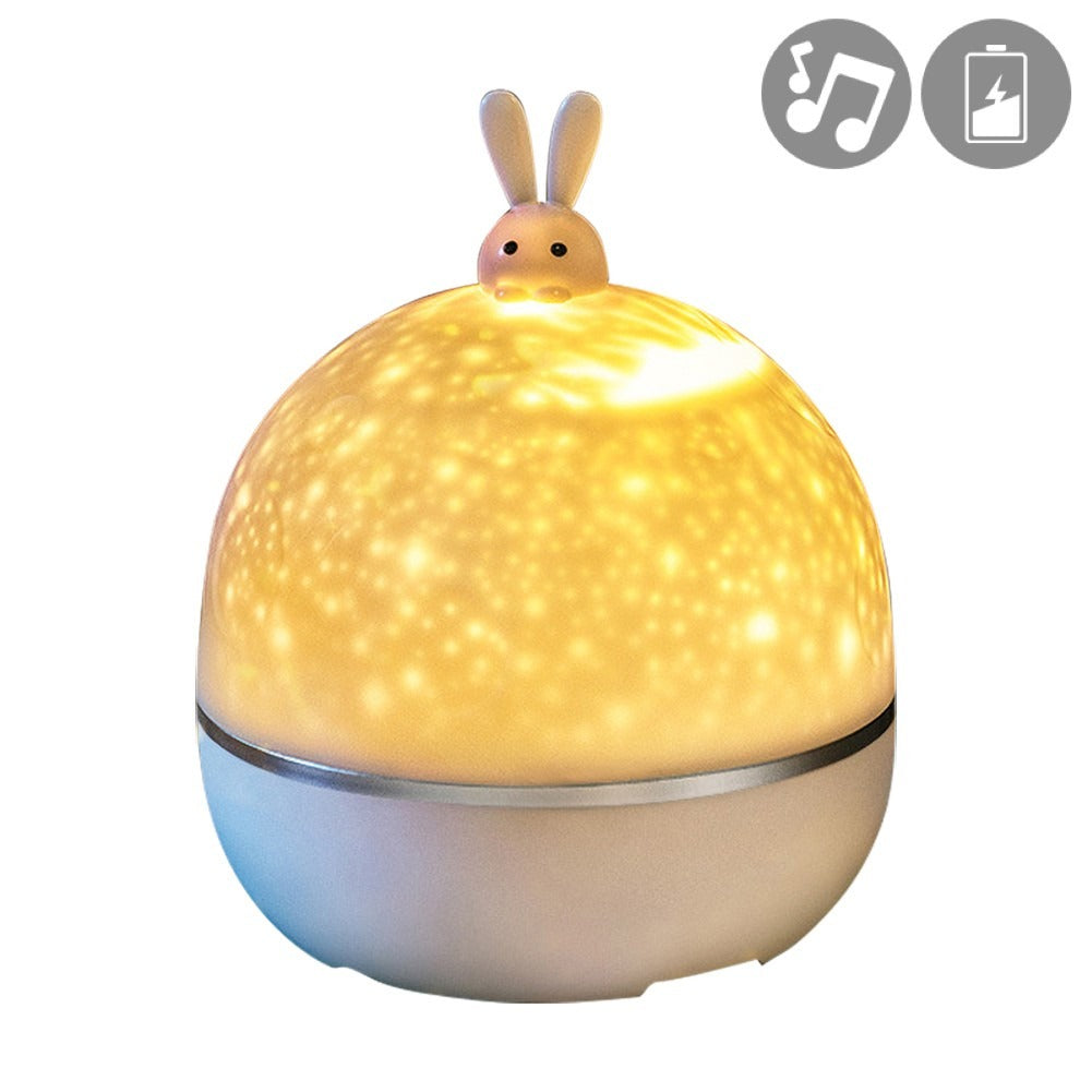 PROJECTEUR DE VEILLEUSE LAPINE AU CLAIR DE LUNE