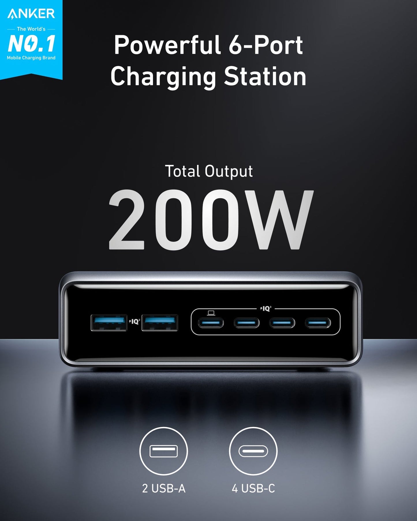 Anker Prime 200W Station de charge de bureau multiport ultra-performante