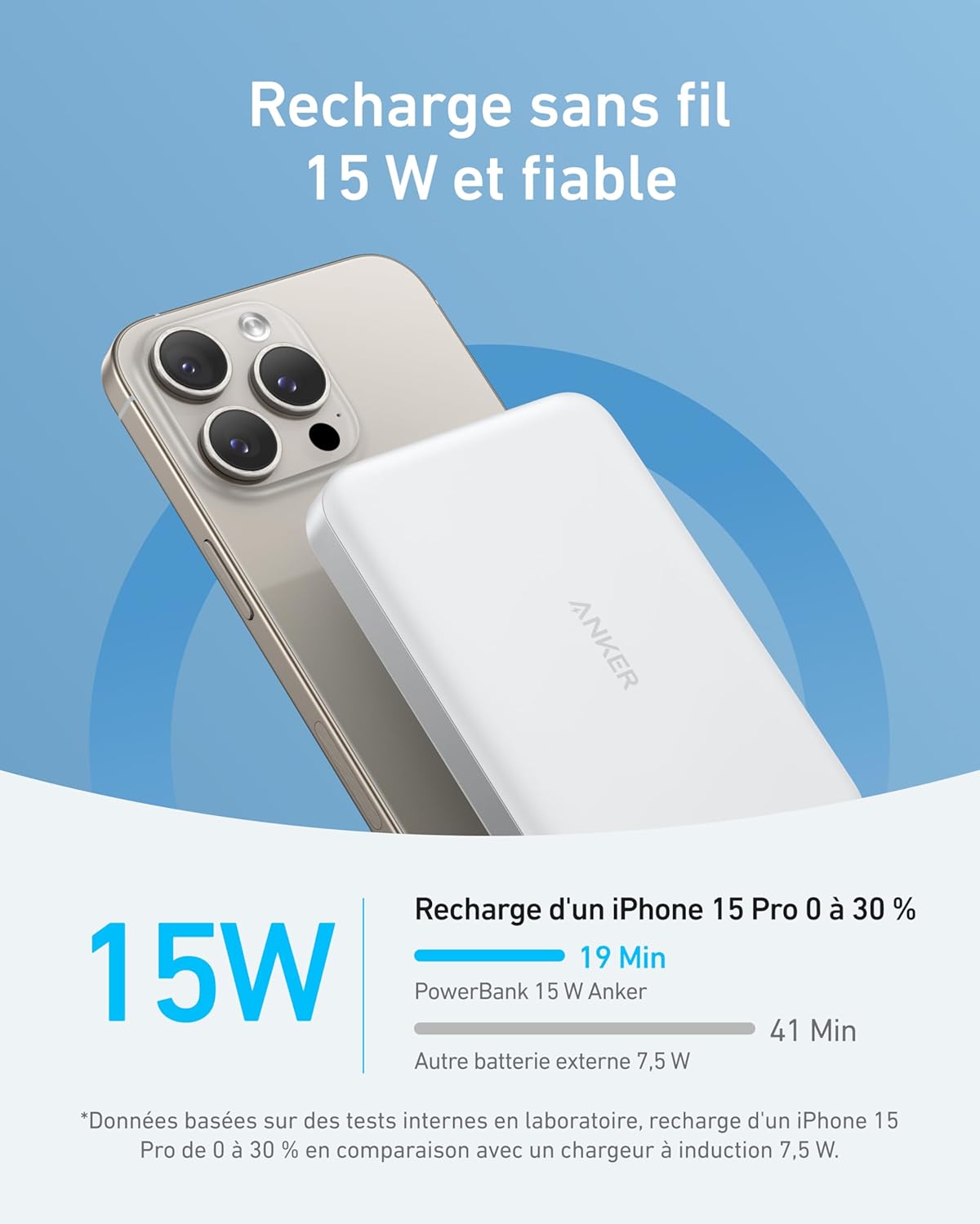 Anker 10000k Batterie externe magnétique ultra-slim