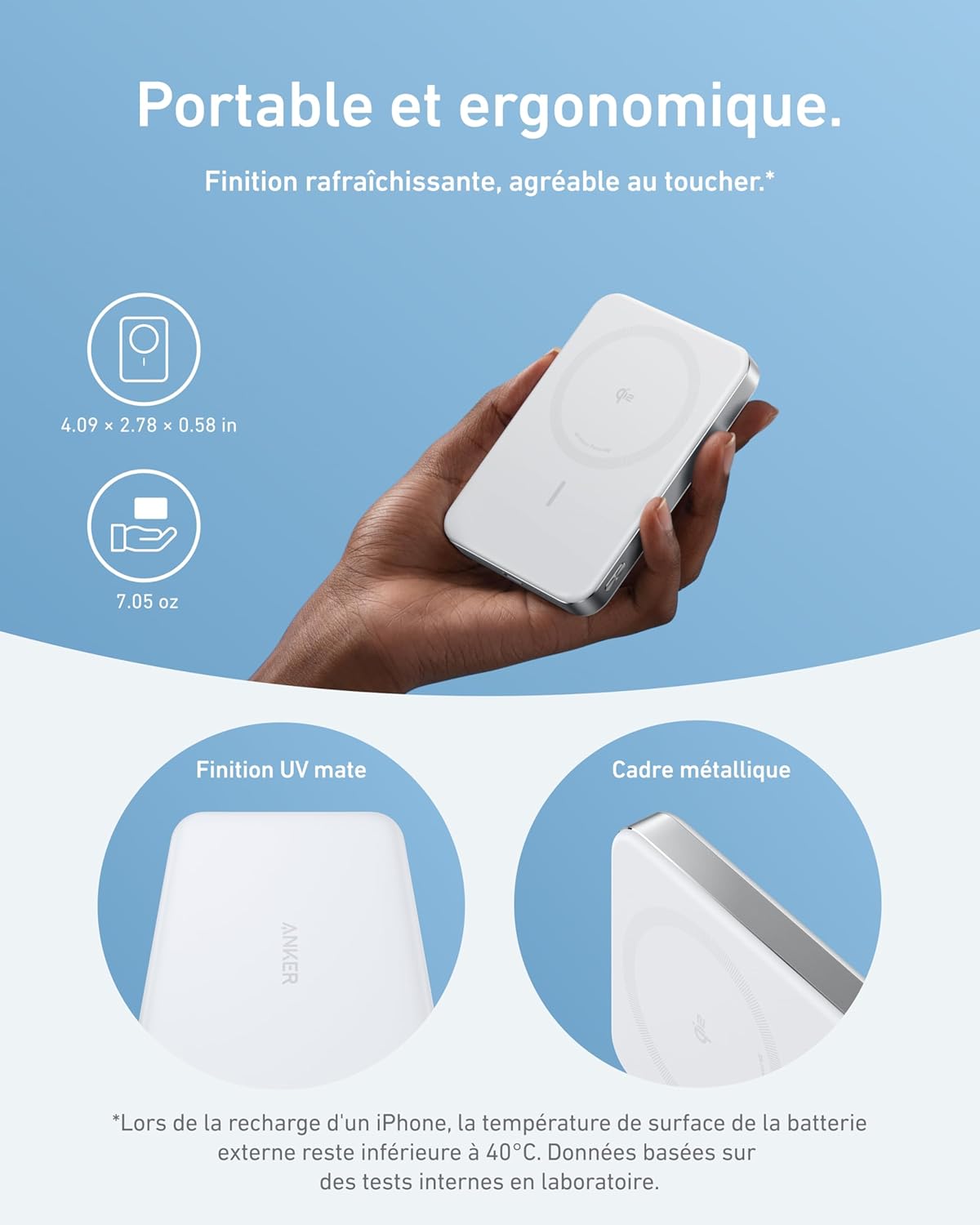 Anker 10000k Batterie externe magnétique ultra-slim