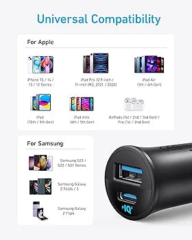 Anker USB-C 30 W Chargeur de voiture