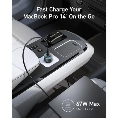 Anker 67 W à trois ports Chargeur de voiture