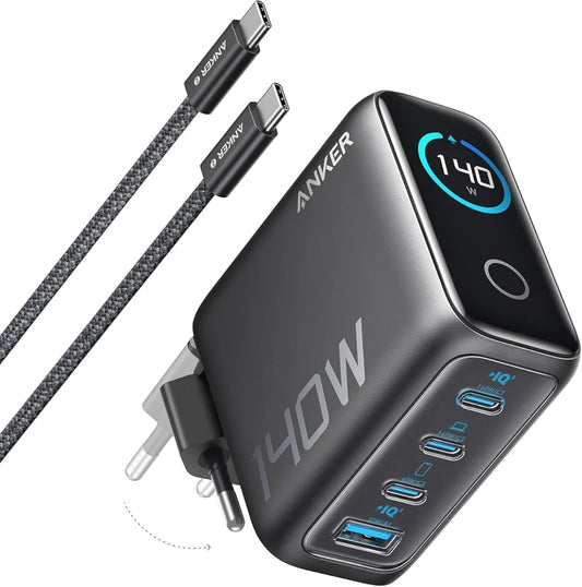 Anker Zolo chargeur (140W/4 ports) avec câble USB-C