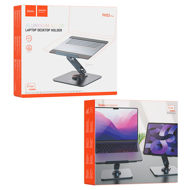 Hoco Support de bureau pour ordinateur portable en alliage d'aluminium ph52