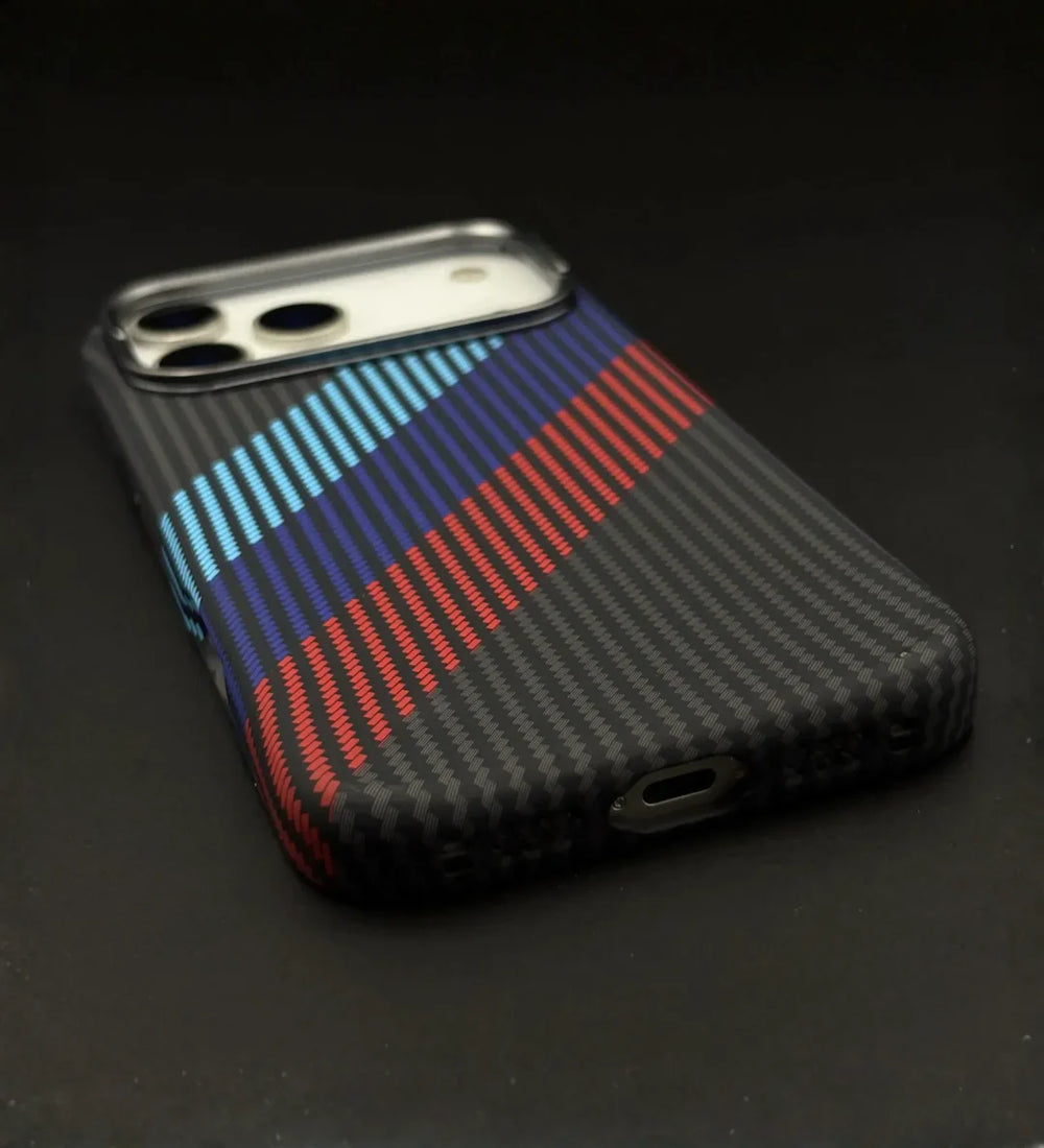 KNIT Coque de téléphone en carbone pour iPhone 17 Pro Max