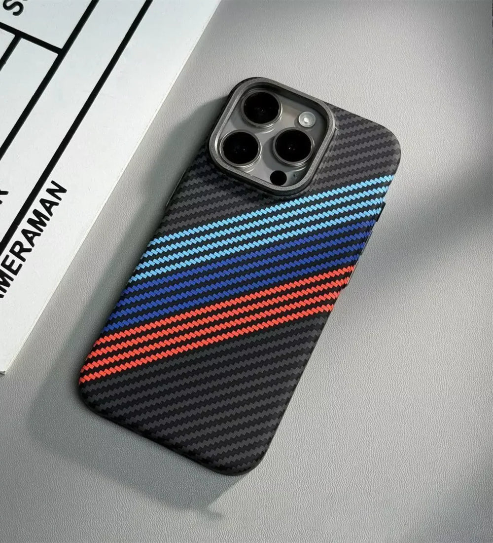 KNIT Coque de téléphone en carbone pour iPhone 17 Pro Max