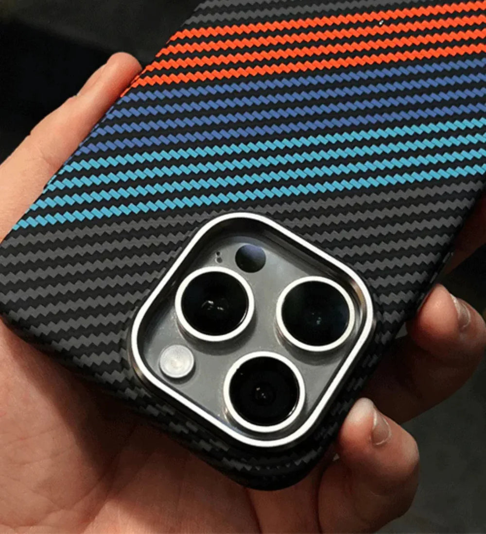 KNIT Coque de téléphone en carbone pour iPhone 17 Pro Max