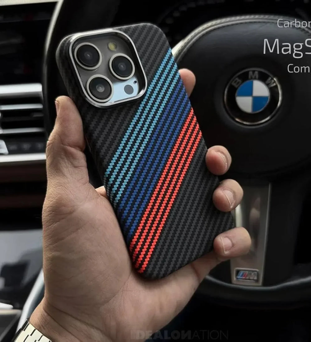 KNIT Coque de téléphone en carbone pour iPhone 17 Pro Max