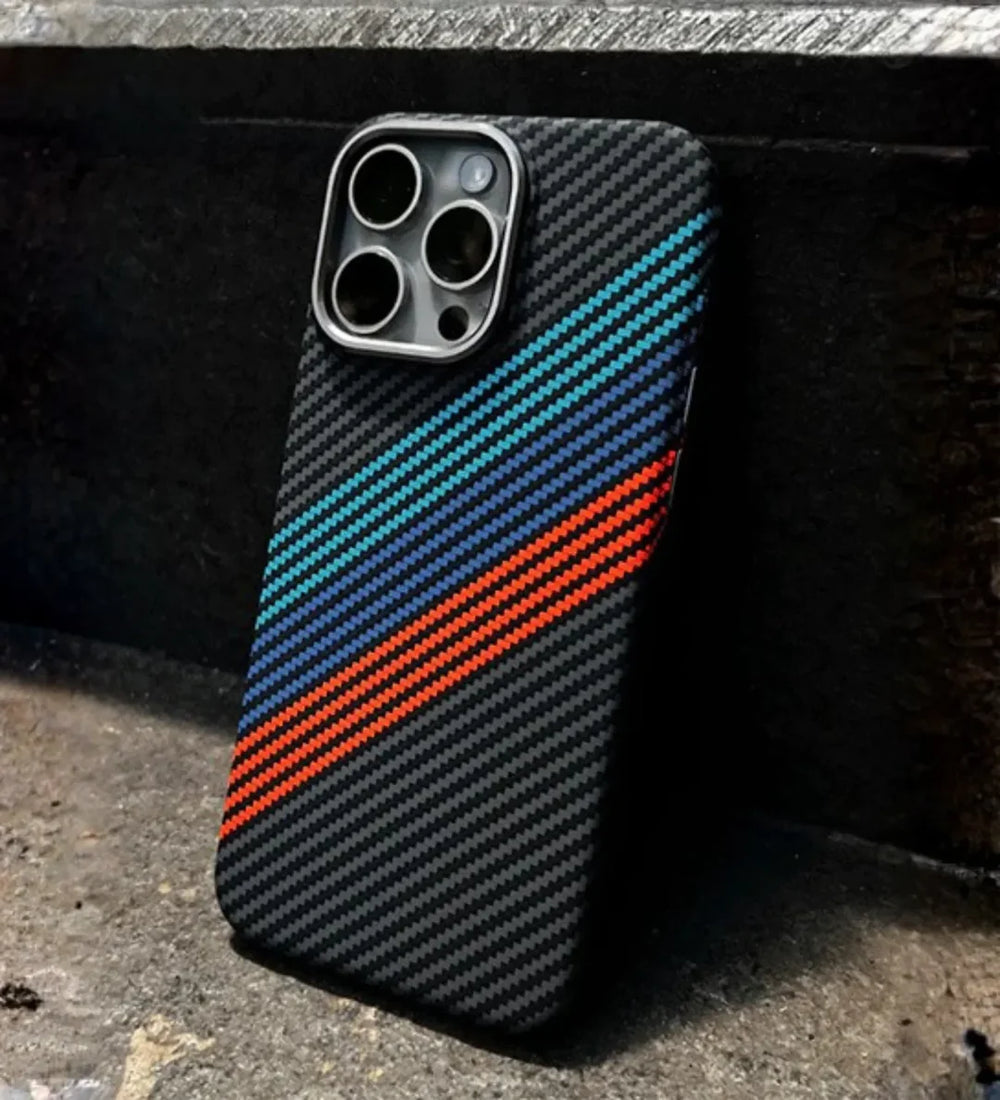 KNIT Coque de téléphone en carbone pour iPhone 17 Pro Max