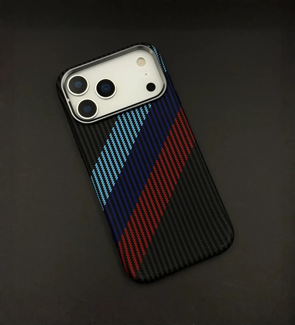 KNIT Coque de téléphone en carbone pour iPhone 17 Pro Max