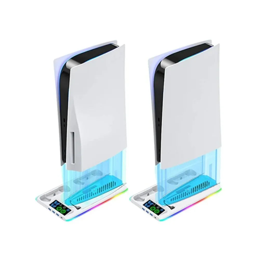 Ovio Station de Refroidissement et chargeur de manette Verticale Tout-en-Un pour PlayStation 5