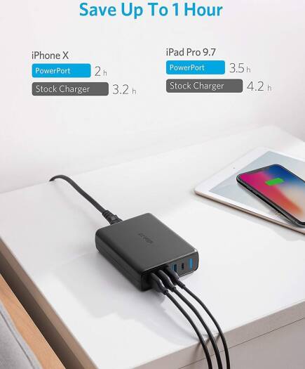 Anker PowerPort I PD avec 1 PD et 4 PIQ chargeurs