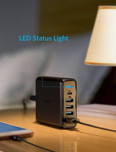 Anker PowerPort I PD avec 1 PD et 4 PIQ chargeurs