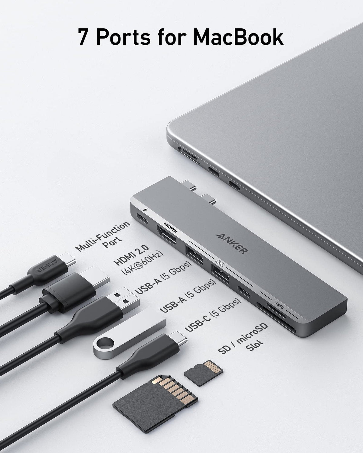 ANKER 547 Hub USB-C (7 en 2) pour MacBook