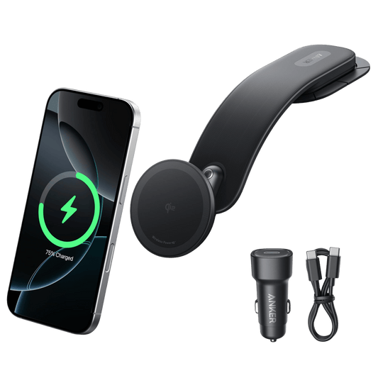 ANKER NANO CHARGEUR MAGNÉTIQUE SANS FIL POUR VOITURE AVEC ADAPTATEUR DE VOITURE ET CÂBLE USB-C